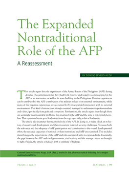 The Expanded Nontraditional Role of the AFP a Reassessment