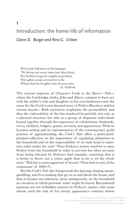 Household Knowledges in Late- Medieval England and France