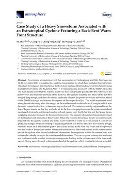 Case Study of a Heavy Snowstorm Associated with an Extratropical Cyclone Featuring a Back-Bent Warm Front Structure