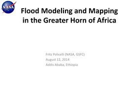 Flood Modeling and Mapping in the Greater Horn of Africa