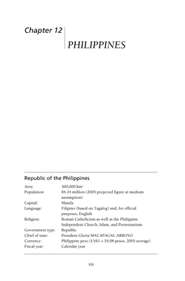 Chapter 12-Philippines：Trust in President Arroyo Shaken
