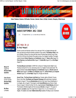 LBMO.Com - Latin Beat Magazine - Latin Music Magazine - Columns