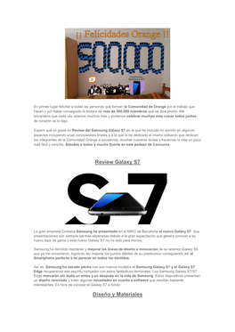Review Galaxy S7 Diseño Y Materiales