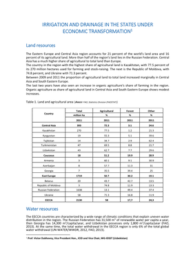 Irrigation and Drainage in the States Under Economic Transformation1