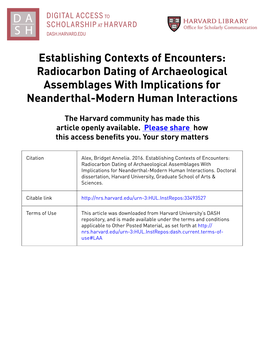 Radiocarbon Dating of Archaeological Assemblages with Implications for Neanderthal-Modern Human Interactions