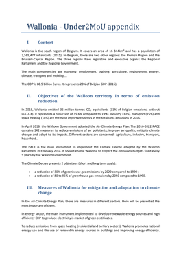 Wallonia - Under2mou Appendix