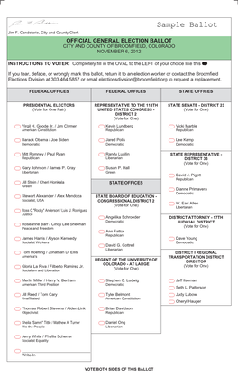 Sample Ballot