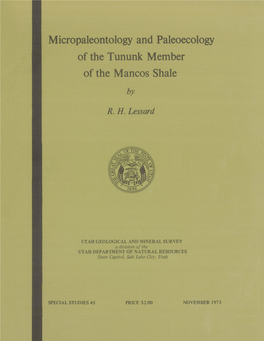 Micropaleontology and Paleoecology of the Tununk Member of the Mancos Shale