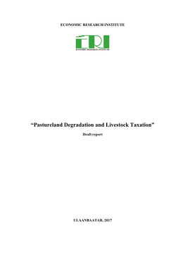 “Pastureland Degradation and Livestock Taxation”