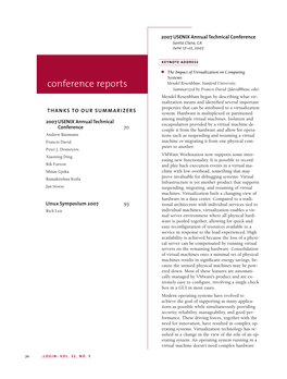 Conference Reports