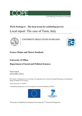 Local Report: the Case of Turin, Italy