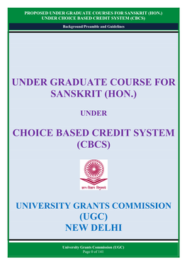 Under Graduate Course for Sanskrit (Hon.)