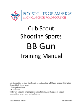 BB Gun Shooting Sport Training 3-1-2019 Final