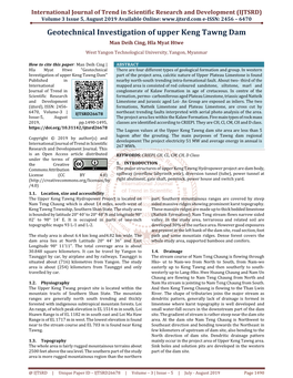 288 Geotechnical Investigation of Upper Keng Tawng