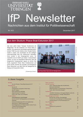 Ifp Newsletter Nachrichten Aus Dem Institut Für Politikwissenschaft