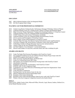 ANNAHUFF CV FEB 2015.Pdf