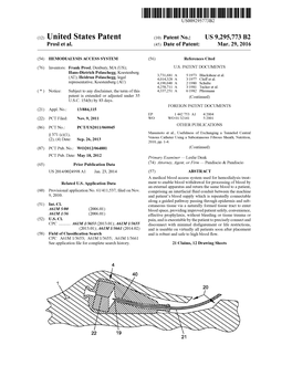 (12) United States Patent (10) Patent No.: US 9.295,773 B2 Pr0s Et Al