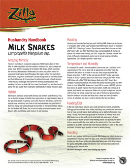 Milk Snakes Can Be Housed in a 10 Gallon Zilla® Critter Cage® Product