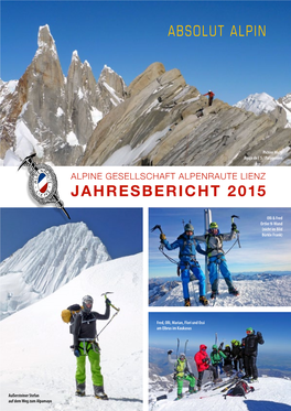 Alpine Gesellschaft Alpenraute Lienz Jahresbericht 2015