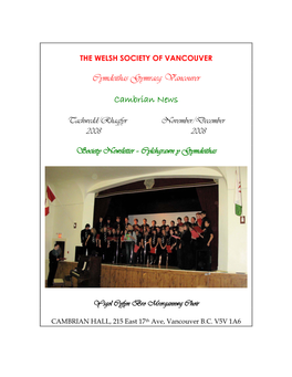 The Welsh Society of Vancouver