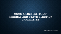2020 Connecticut Elected Federal and State Officials