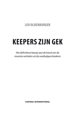 Keepers Zijn Gek