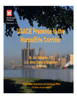 USACE Presence in the Huron/Erie Corridor