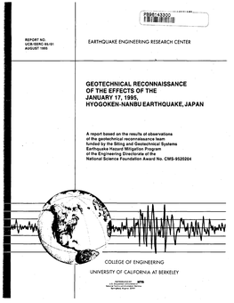 Geotechnical Reconnaissance of the Effects of the January 17,1995, Hyogoken-Nanbu Earthquake, Japan