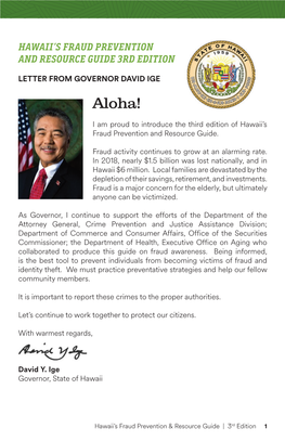 Hawaii's Fraud Prevention and Resource Guide, 3Rd Edition