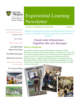 Experiential Learning Newsletter