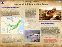 Getting Around in 17Th and 18Th Century New France