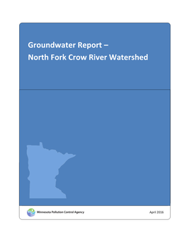 Groundwater Report-North Fork Crow River Watershed (Wq-Ws1-08)