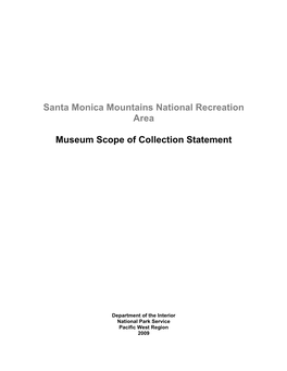 Museum Scope of Collection Statement, 2009