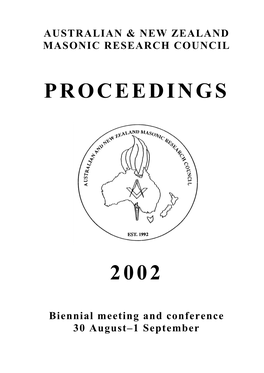 ANZMRC Proceedings 2002