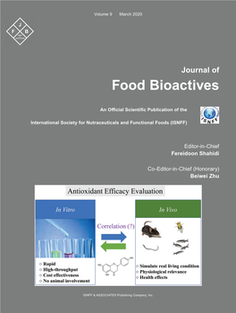 Journal of Food Bioactives