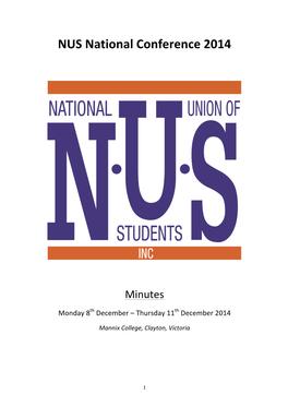 NUS National Conference 2014