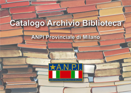 Catalogo Archivio Biblioteca