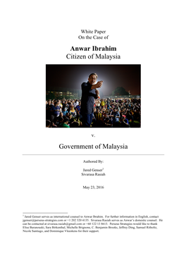Anwar Ibrahim Citizen of Malaysia