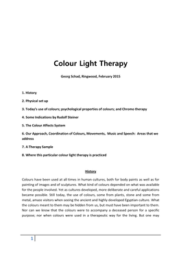 Colour Light Therapy