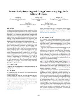 Automatically Detecting and Fixing Concurrency Bugs in Go Software Systems