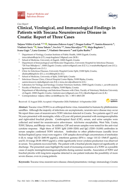 Clinical, Virological, and Immunological Findings in Patients with Toscana Neuroinvasive Disease in Croatia: Report of Three Cases