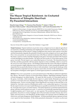 An Uncharted Reservoir of Tritrophic Host-Fruit Fly-Parasitoid Interactions