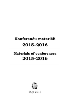 Konferenču Materiāli 2015–2016