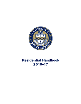 Residential Handbook 2016–17 WELCOME