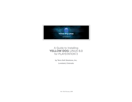 YELLOW DOG LINUX 6.0 for PLAYSTATION ®3