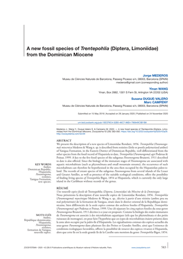 Diptera, Limoniidae) from the Dominican Miocene