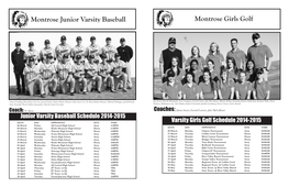 Montrose Varsity Baseball