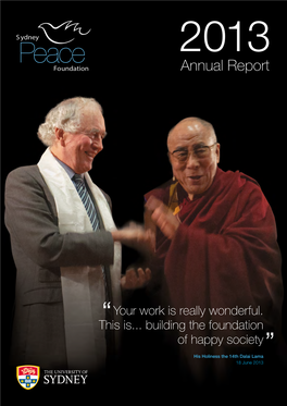 Sydney Peace Foundation Annual Report 2013