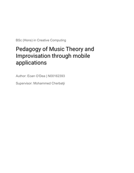 Pedagogy of Music Theory and Improvisation Through Mobile Applications