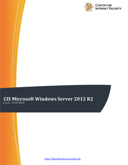 CIS Microsoft Windows Server 2012 R2 Benchmark